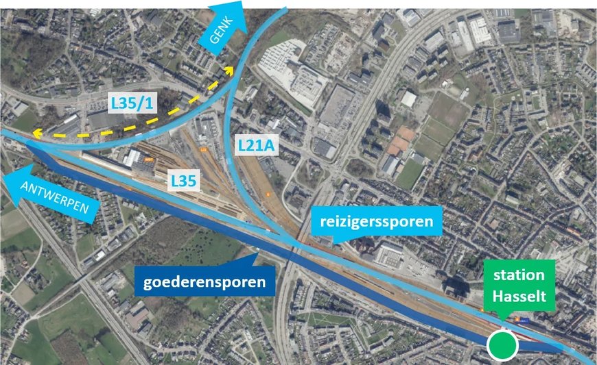 1ste elektrische trein op spoorlijn Genk Goederen - Bilzen